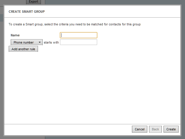 Smart Group Dialog